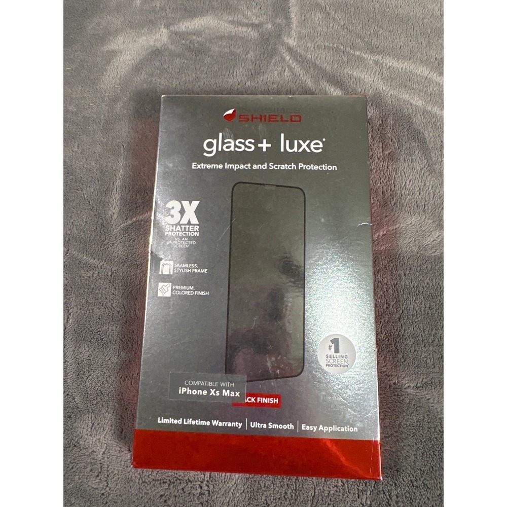 ZAGG InvisibleShield Glass Luxe Screen Protector iPhone Xs Max Black Glass